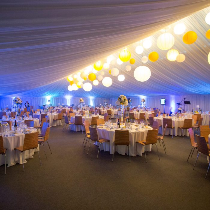 ports Hall to indoor marquee - after transformation