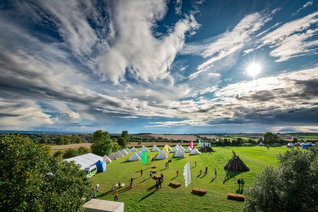 FAMILY FESTIVAL bell tent glamping and home made bonfire